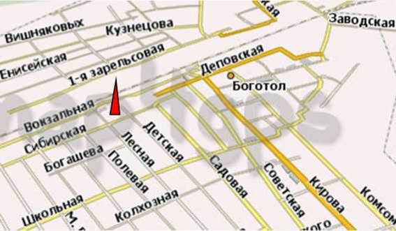 Карта боготола с названиями улиц и номерами домов